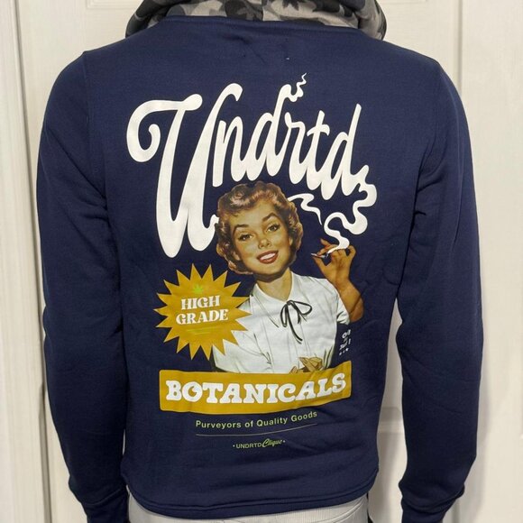 Highly Undrtd ‘High Grade Botanical’ Hoodie sz: Small NWT Blue/Camo - Picture 3 of 5